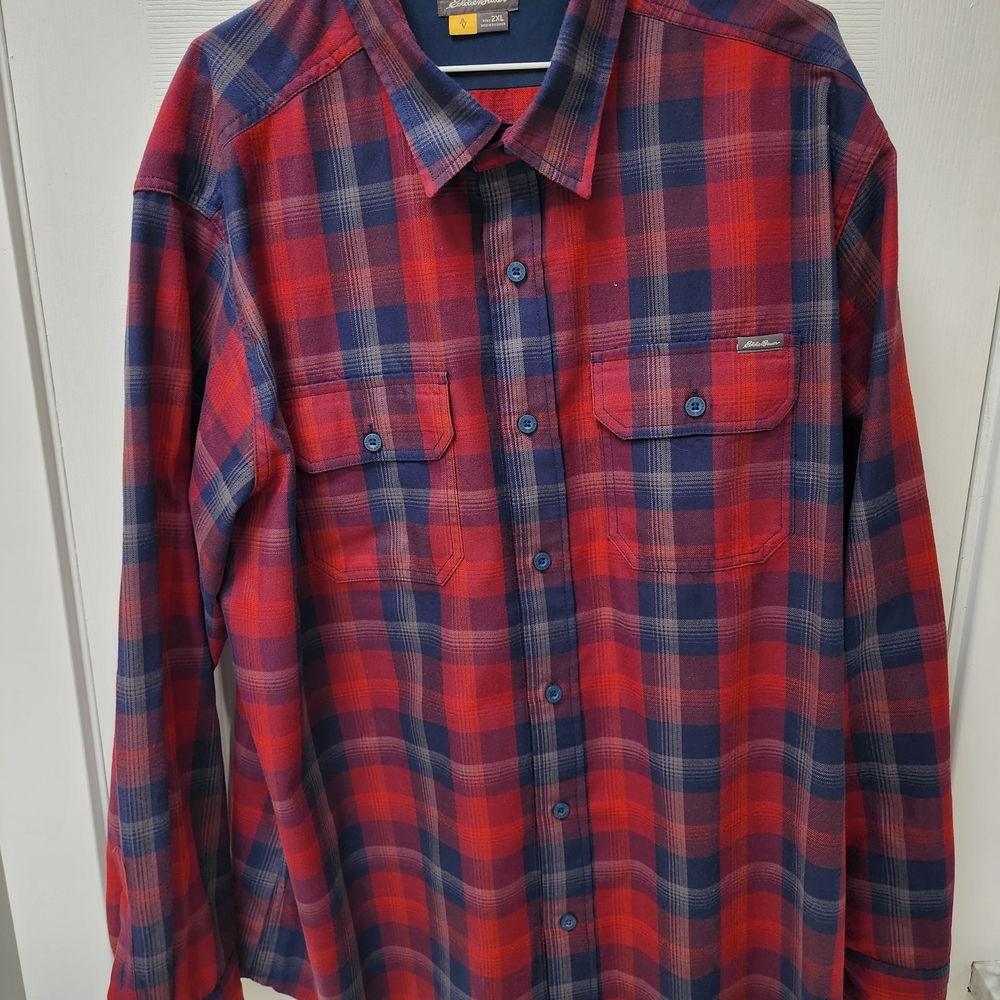 Eddie Bauer Red and Blue Checkered Shirt